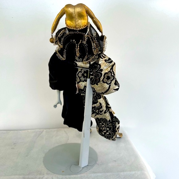 1980s Harlequin Pierrot Porcelain Doll with Stand 
House of Global Art Victoria - Picture 6 of 16